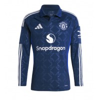 Camisa de time de futebol Manchester United Replicas 2º Equipamento 2024-25 Manga Comprida